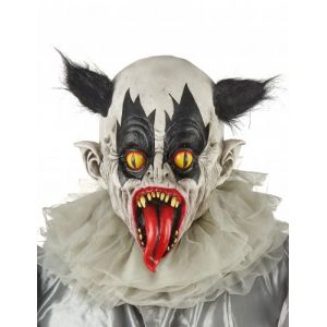 Masque latex clown noir et blanc adulte Taille Unique