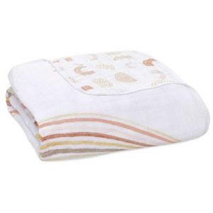 Aden + Anais Couverture Bébé Dream Blanket - Pack de 1 | Couverture 100% Mousseline de Coton resprirante | Couvertures de lit | Baby Shower ou Cadeau | Keep Rising