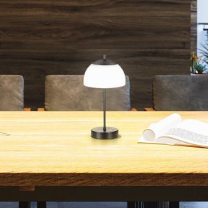 Easy by FHL Riva Lampe de table LED sur batterie, avec variateur et CCT, ronde, 850330,