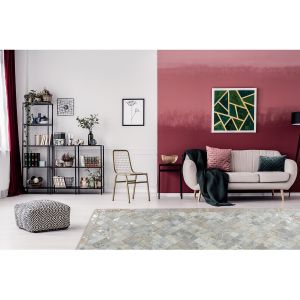 Prix Tapis En Cuir Effet Mosa&iuml;que lavish Gris & Argent 160 X 230 Cm