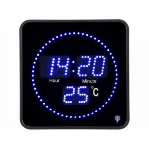 Magnetic land Horloge digitale radio-pilotée bleue