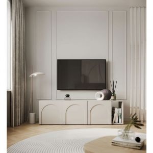 Selsey ARKADIA - Meuble TV à 3 portes - 175 cm - gris cachemire