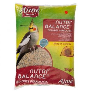 Aimé Nutri'balance - Mélange de graines pour grandes perruches - 3kg