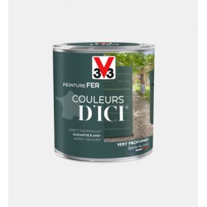 Image de V33 Peinture fer Couleurs d'ici vert profond Velours 0 5L