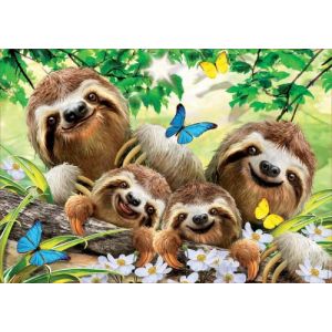 Educa Puzzle 500 Pieces - Famille de Paresseux Dans La Foret Collection Aninaux Amerique tropicale