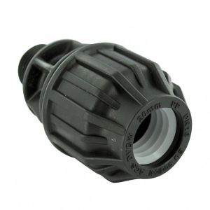 Quick Plomberie Raccord droit &agrave; compression plastique M 15 x 21 pour tube en poly&eacute;thyl&egrave;ne