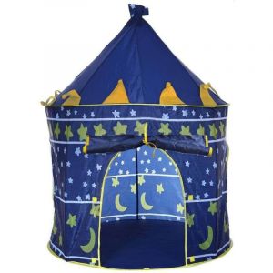 Well Home Tente de Jeu de château de Chevalier Bleu Ø105 x 125 cm