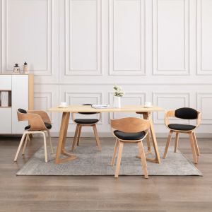 VidaXL Chaises de salle à manger 4 pcs Bois courbé et similicuir