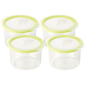 Rosenstein & Sohne 4 boîtes rondes pour mise sous vide - 0,6 L