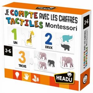 Headu - Je Compte avec Les Chiffres en Relief Montessori - Touche Et Découvre Les Chiffres Et Les Quantités ! | Jeu Educatif 2 3 4 5 6 Ans, Jeu Educatif Montessori, Cadeau Enfants, Cadeau Fille