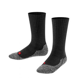 Falke Active Warm, Chaussettes Mixte enfant, Laine M&eacute;rinos, Noir (Black 3000), 23-26 (1 Paire)