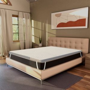 Surmatelas en MemoryFoam 140x190 - haut de 5 cm, déhoussable, zones différenciées Topper One H5