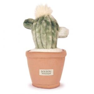 Doudou et Compagnie 1 Peluche Plante Cactus - 25 Cm - Collection Botanique - Plante Décorative en Tissu Doux & Velouté - Objet Déco Original - Idée Cadeau Nature pour Enfants & Adultes - SP4346