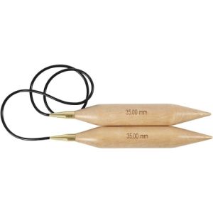 Creotime Aiguilles circulaires en bois - 150 cm - N°35