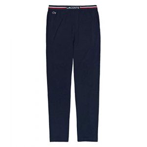 Lacoste Lounge Pant Pyjama Ceinture Tricolore En Jersey Taille XL Bleu Marine