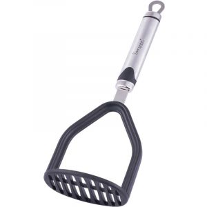 Bergner Gizmo - Crusheur de Pommes de Terre de 28 cm - Fabriqué en Acier Inoxydable et en Nylon - Mangue en détail - adapté au Lave-Vaisselle - résistant aux Coups