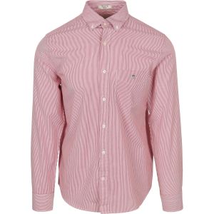 Gant (marque) Pour homme. Chemise en popeline coupe r?guli?re Banker Stripe rou