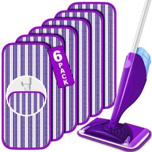 Recharge de serpillière Swiffer WetJet, serpillière plate en microfibre, 6 pièces