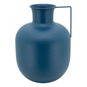 Aubry Gaspard Vase en m&eacute;tal meltik Bleu