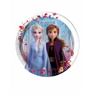8 petites assiettes en carton La Reine des Neiges 2 (20 cm)
