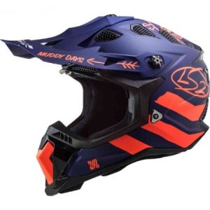 Image de Ls2 Casque Subverter Evo MX700 Cargo Bleu Orange - Couleur Bleu - Taille S