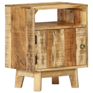VidaXL Table de chevet 40x30x50 cm Bois de manguier brut - Brun