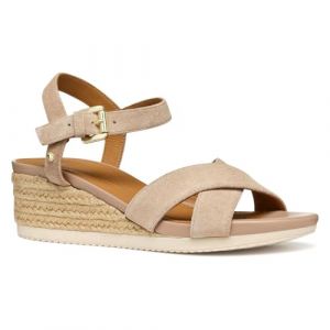 Geox Femme D Ischia Corda B Sandale compensée, DK Skin, 39.5 EU