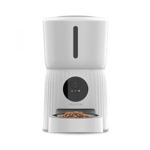 Prixton Distributeur intelligent Wi-Fi, caméra Full HD, audio bidirectionnel, 4 litres, contrôle par application, animaux de compagnie