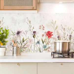 99déco - 2 bandeaux xl de crédence adhésifs pour cuisine - Harbier Multicolore - aluminium - 2x(120x45 cm)