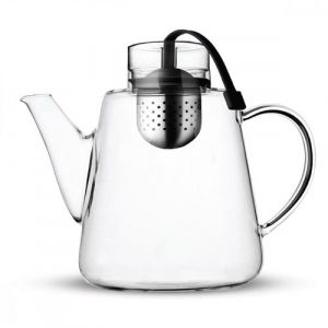Vialli Design AMO Théière en Verre avec infuseur 1.5L Noir