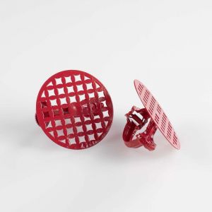 2 embr es pince (0) 7 cm metal peint rondoline Rouge