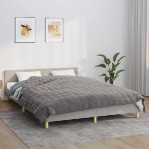 VidaXL Couverture lestée Gris 220x240 cm 11 kg Tissu Grey