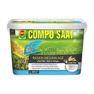 Compo 10266 neuanlage Mix Graines et d'engrais pour gazon 2,2 kg pour 100 m²