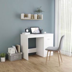 VidaXL Bureau Blanc 100x50x76 cm Aggloméré. Produit Neuf ! Garantie 0 ans !