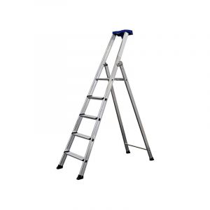 Matis&egrave;re - Escabeau alu 8 marches - Hauteur max travail 3,8m - 609208-54