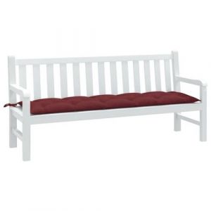 VidaXL Coussin de banc de jardin rouge bordeaux m&eacute;lang&eacute; tissu, coussin, coussin de banc, coussin de jardin, coussin 4002573