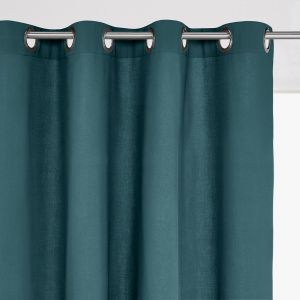 Rideau œillets pur coton, Scenario Vert Canard aille 260X135 cm;180X135 cm;350X135 cm;220x135 cm