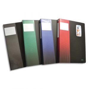 Image de Elba Protège documents STAND UP - A4 - 120 vues - 60 pochettes - coloris noir - coloris étiquette assortis