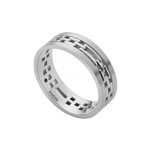 Fossil Bague Homme Acier Inoxydable 32021950, 60, Acier inoxydable, No Gemstone