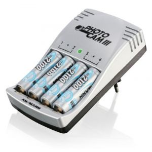 Image de Ansmann Photocam III maxE - Chargeur avec 4 accus préchargés 2100 mAh