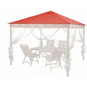 Toit de remplacement pour gazebo de jardin 3x3m Orange-Rouge
