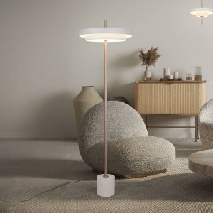 Trio Lampadaire liseuse gris chaud variateur tactile LED H 138 cm