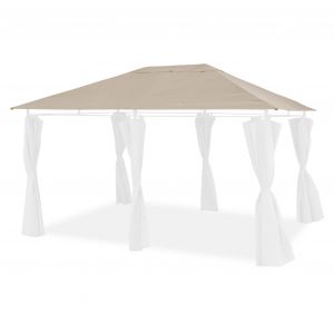 Sweeek Toile de toit beige pour tonnelle 3x4m Divio - toile de rechange pergola toile de remplacement