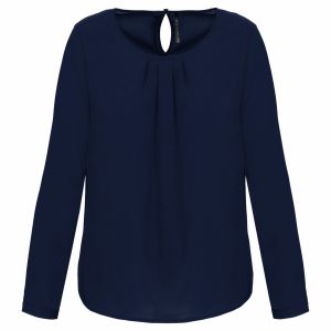 Kariban Blouse manches longues crêpe Femme