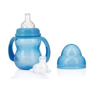 Nûby Biberon d'apprentissage avec bec anti-goutte - Bleu - 240 ml