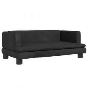 VidaXL Lit Pour Chien Noir 80x45x30 Cm Velours