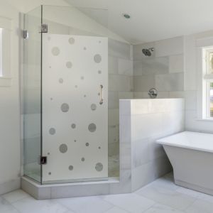 Film Fenêtre Anti Regard Occultant - petites bulles - Stickers Autocollant Brise-Vue pour Vitre & Porte de Douche - 165x85cm