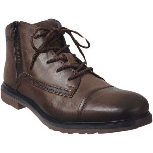 Bugatti Bottines à lacets en cuir dark brown