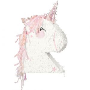 Pi&ntilde;ata &agrave; casser pliable licorne 41x48x10cm blanc - g&eacute;n&eacute;rique pins3
