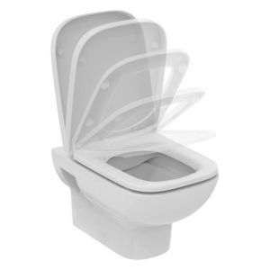 Ideal Standard WC suspendu Rimless avec abattant à fermeture amortie blanc brillant i life A